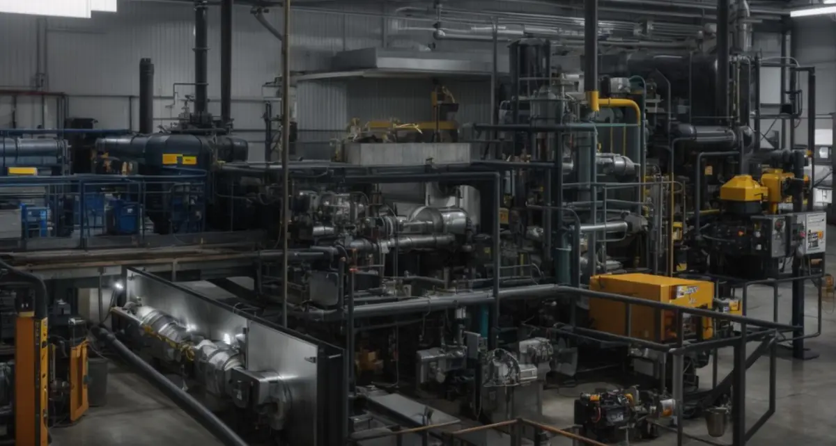 Plant room maintenance in Manchester Commercial plant room with pumps and pipework
